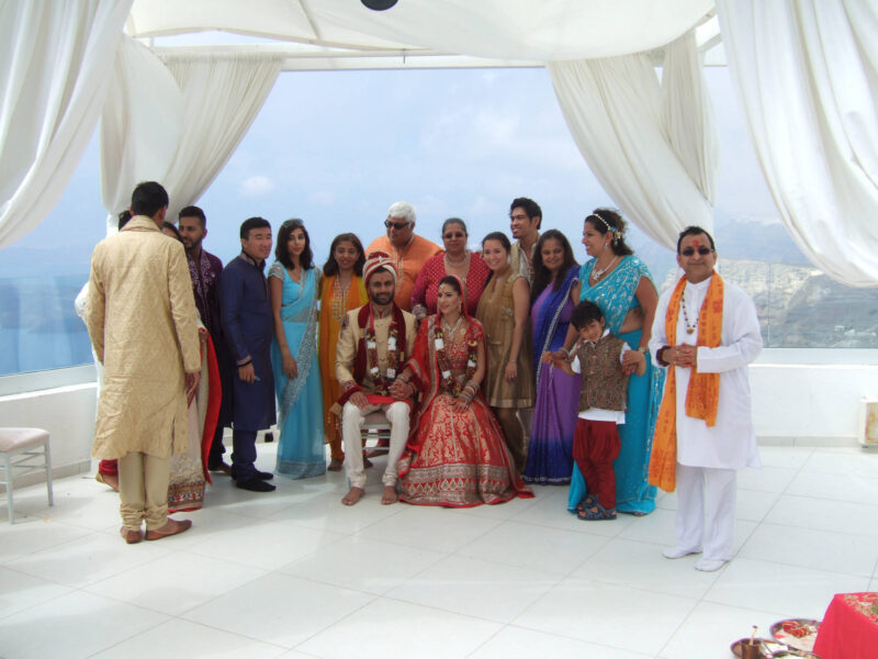 Indian wedding priest - destination Wedding - SANTORINI - GREECE