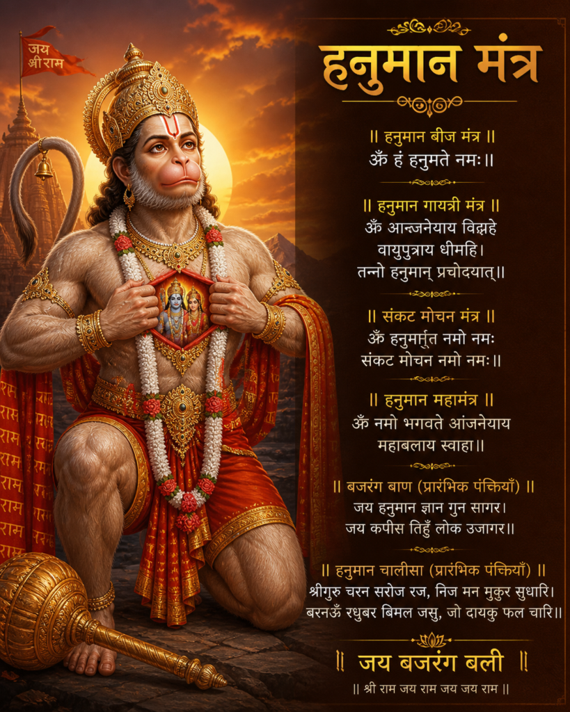 powerful Hanuman mantra chanting for strength protection and spiritual growth