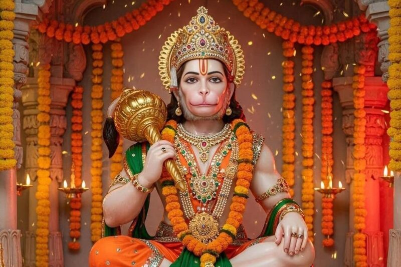 Lord Hanuman divine image symbol of strength devotion and protection - Complete Guide to Lord Hanuman Worship: Mantras, Chalisa, Puja Vidhi & Sundar Kand Benefits